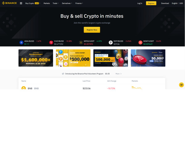 Buy & sell crypto in minutes on Binance.